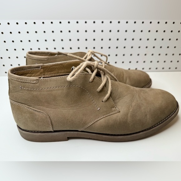 Dexter Comfort Memory Foam Tan Beige Chukka Boots Lace Up Shoes Size 12M Classic - Picture 2 of 14